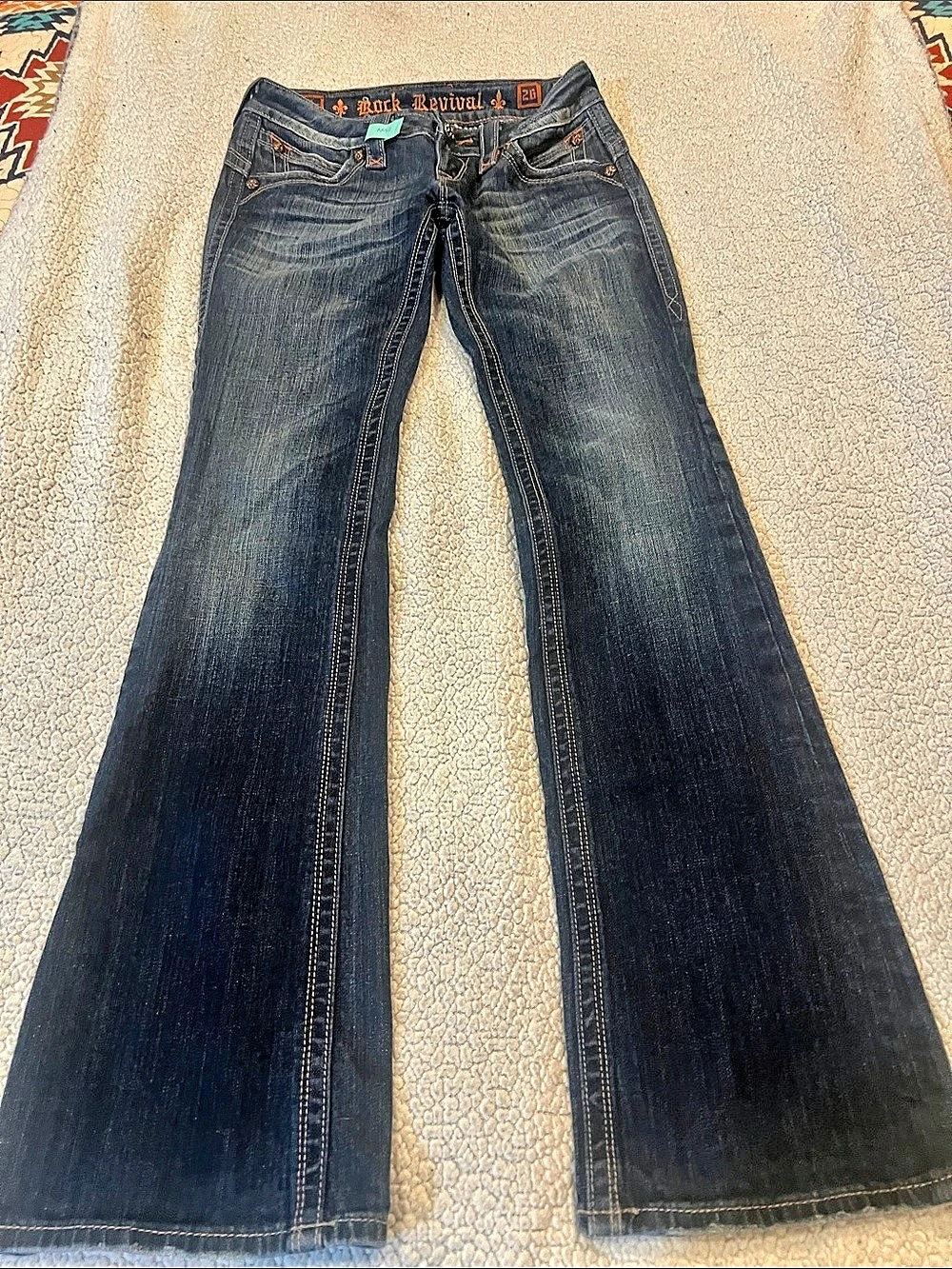 Rock Revival Boot Cut Jeans in Blue Waist 26